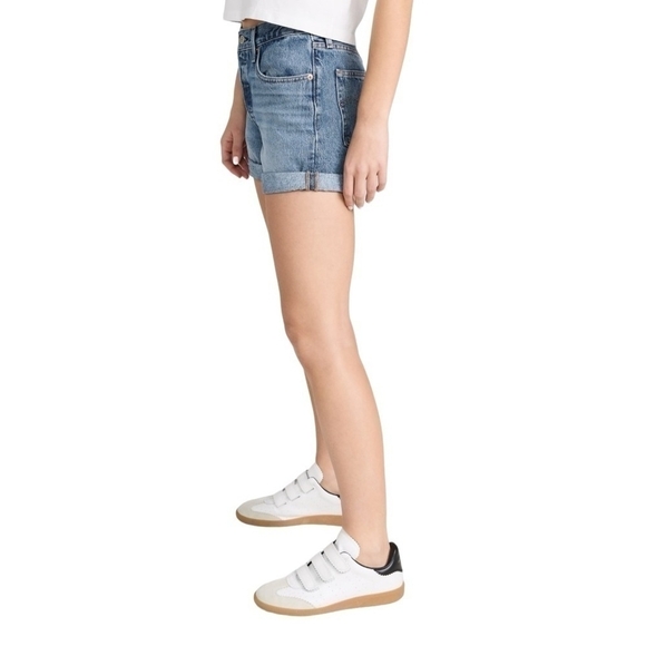 Women’s Shorts Light Wash Cotton Shorts Levi Strauss Mid Length Shorts - Picture 4 of 7